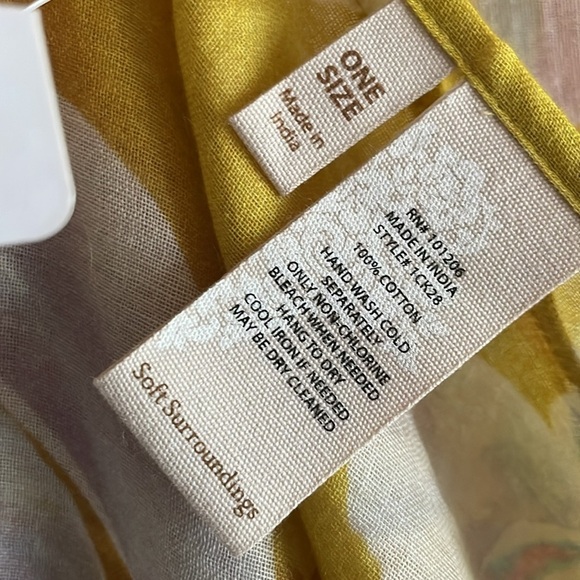 Soft Surroundings Floral Scarf 100% Cotton NWT - Picture 10 of 12